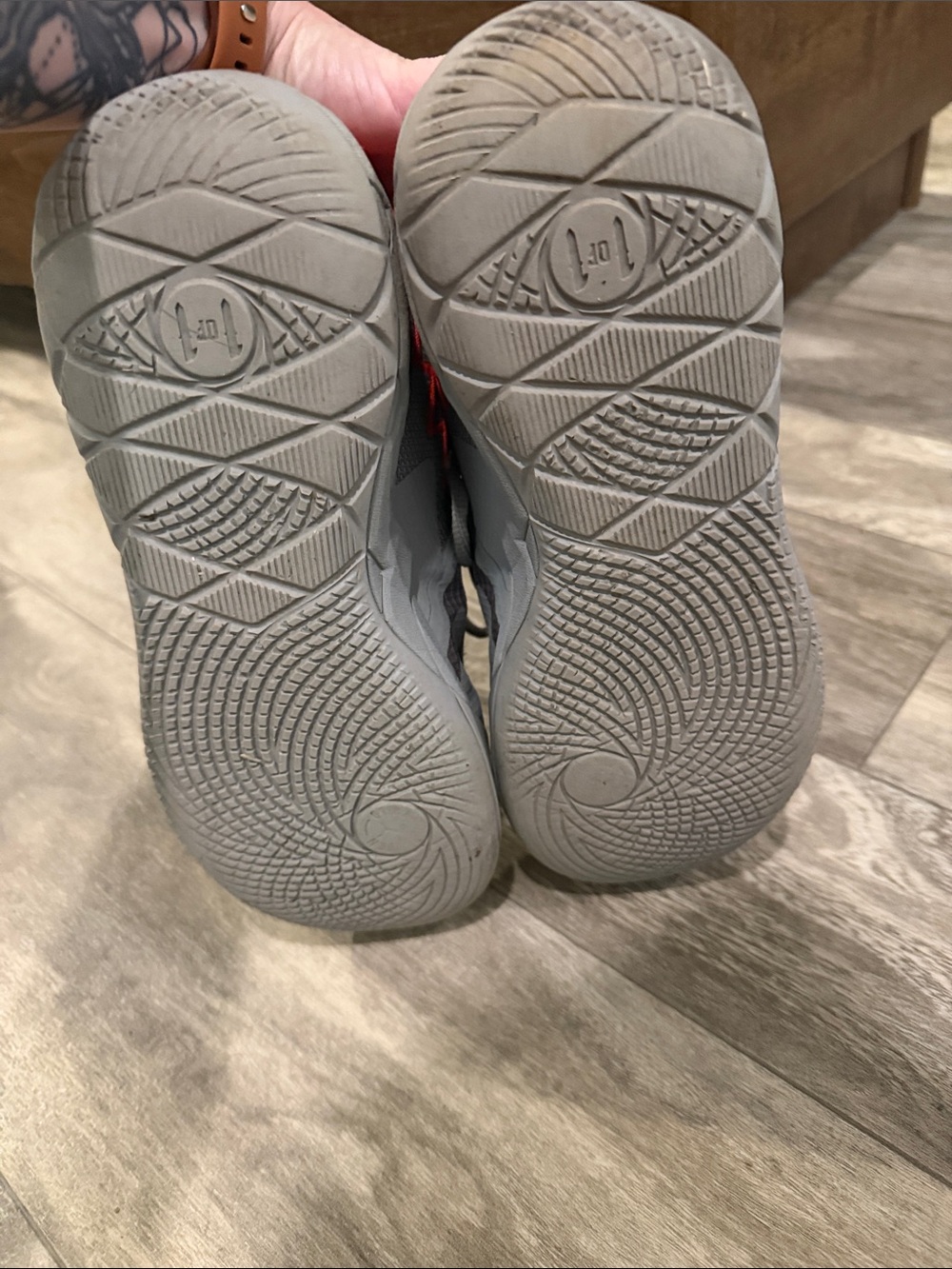 Lamelo Ball, Puma Gray and Coral Accent Sneakers (More in description)! - Picture 4 of 5